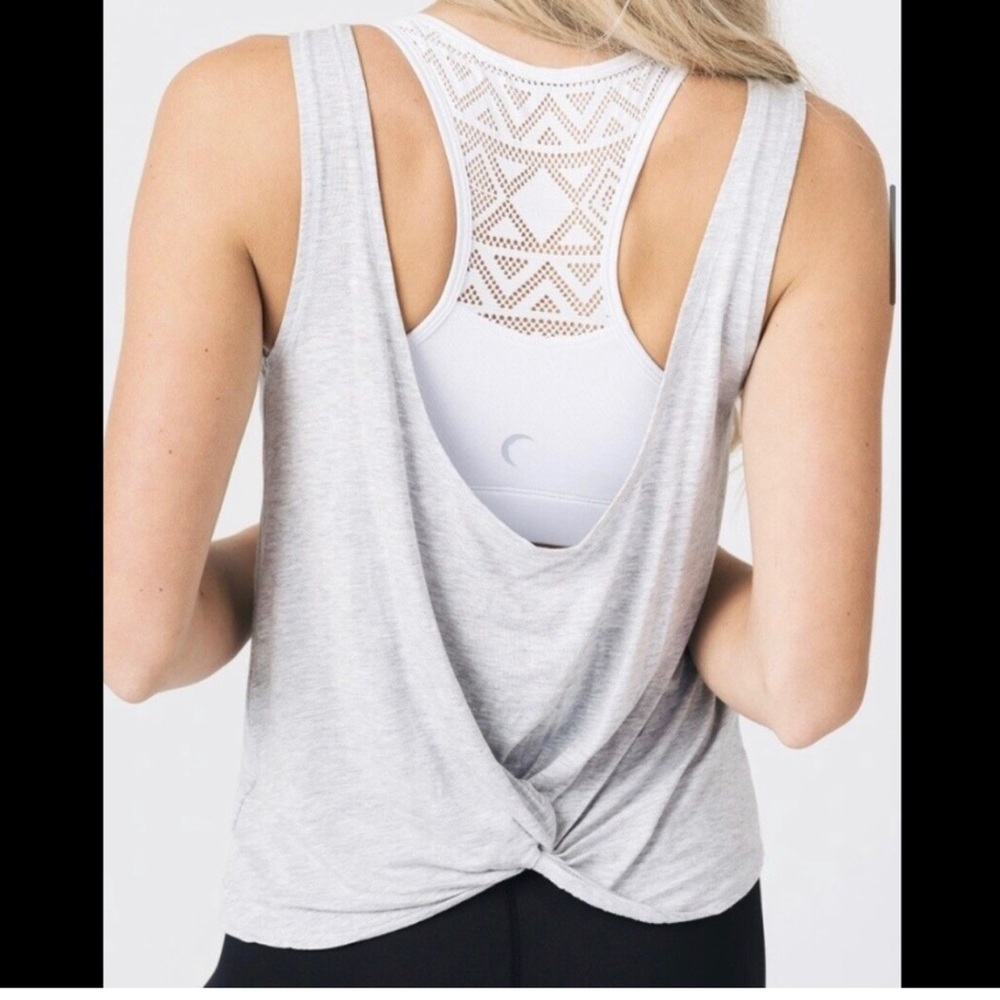 Zyia Active Swirl Tank Top Low Twist Back Activewear